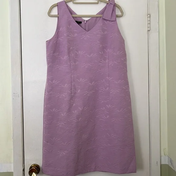 Talbots Jacquard Lavender Sleeveless Dress - Picture 1 of 4